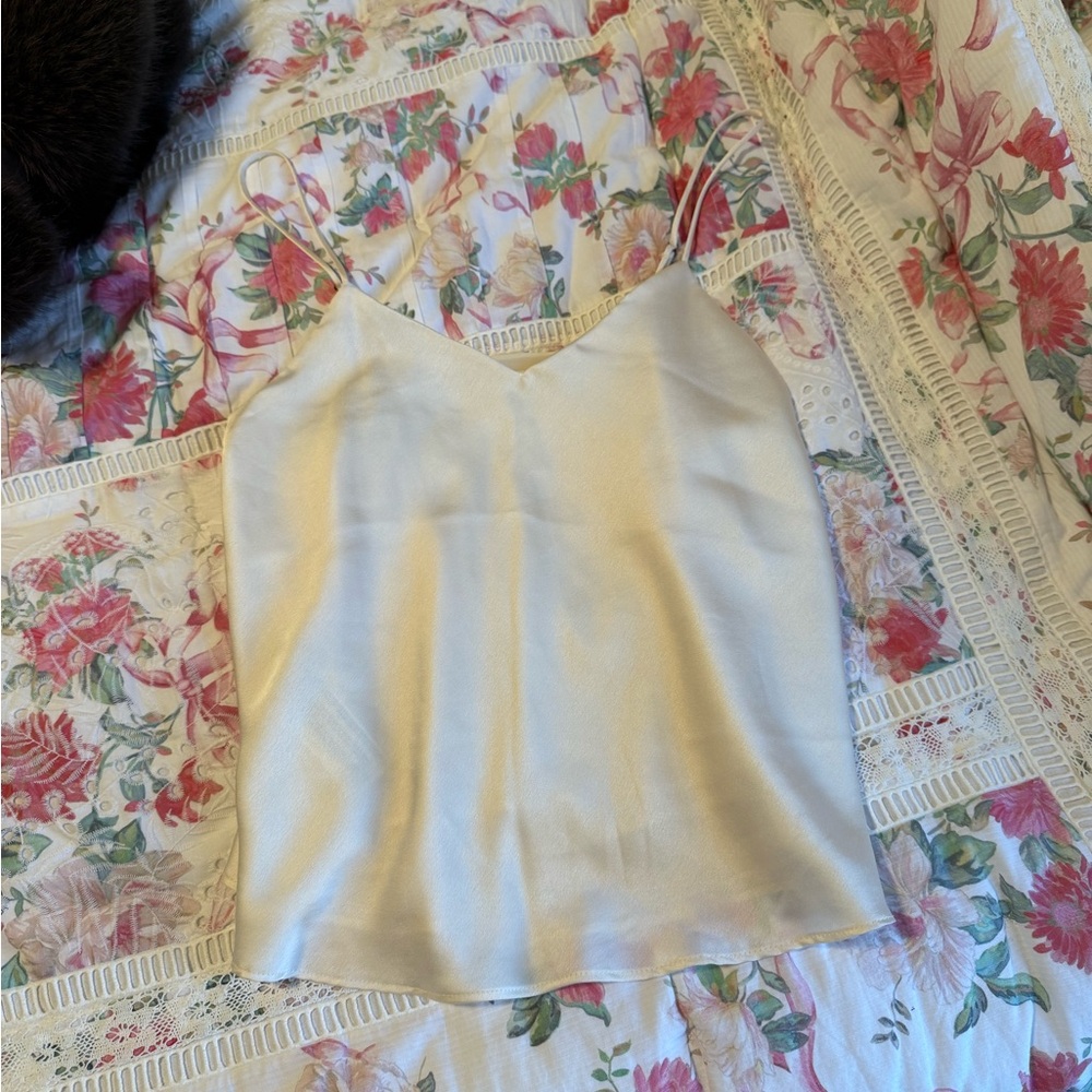 Elegant Cream Spaghetti Strap Top